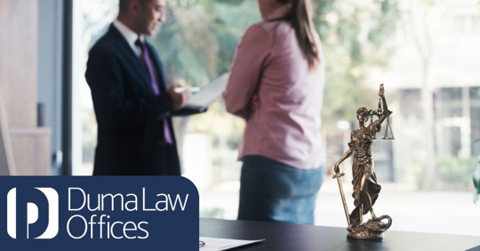 Lawyer and client having a meeting